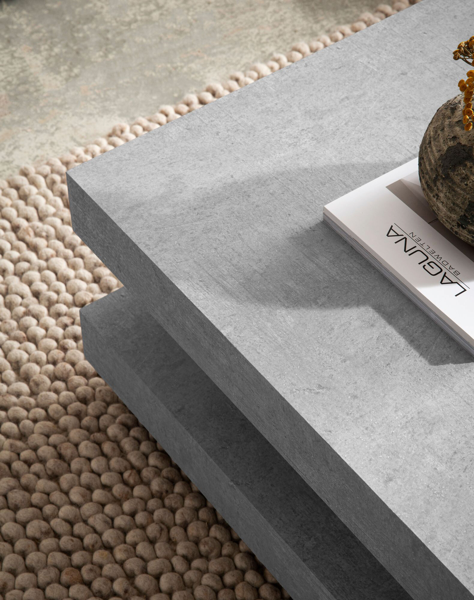 Wohnling Couchtisch Beton B/H/T: ca. 60x34x60 cm