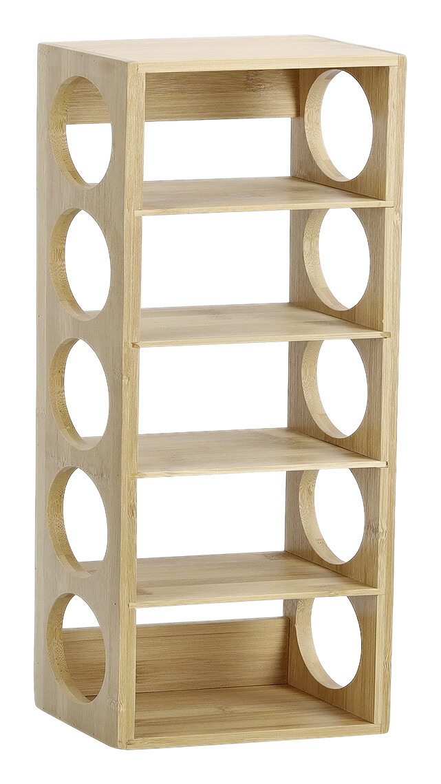 Zeller Weinregal für 5 Flaschen natur Bambus B/H/L: ca. 12,5x53x13,5 cm