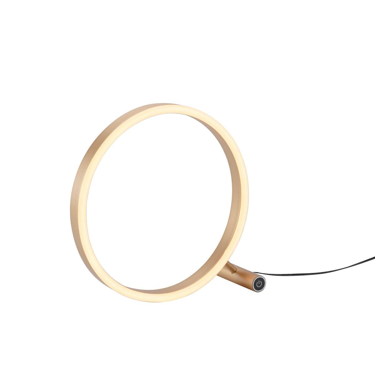 Just Light LED-Touch-Tischleuchte RITUS 15390-60 weiß messing Metall B/H/T: ca. 30x30x10 cm 1 Brennstellen