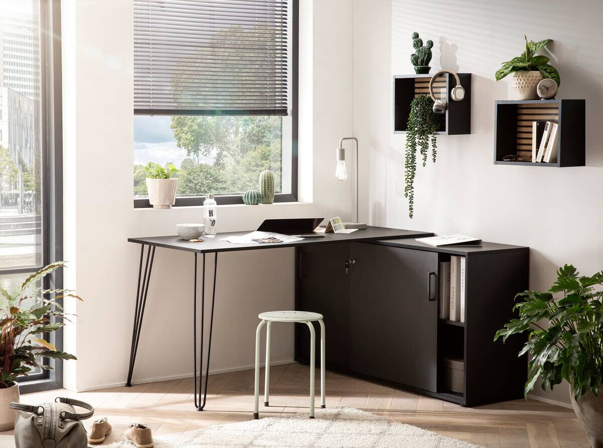 Regal Ekko schwarz matt B/H/T: ca. 40,2x30,2x15,7 cm