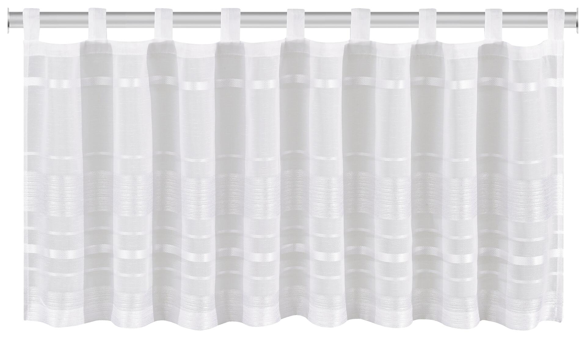 Scheibengardine Ellen weiß B/L: ca. 150x50 cm