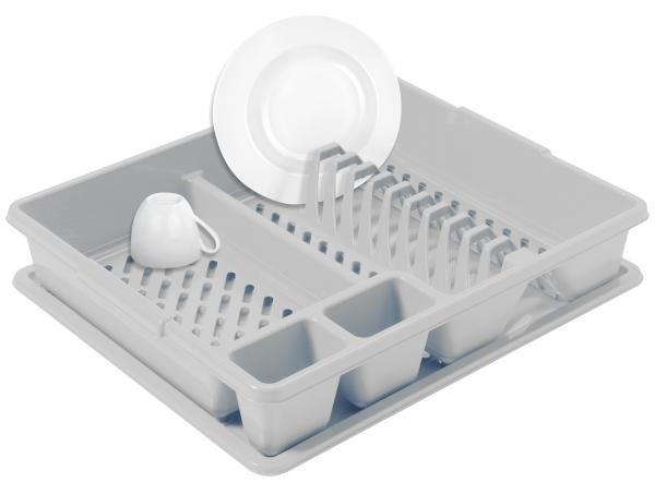 Curver Geschirrkorb hellgrau B/H/L: ca. 38x8,8x45 cm