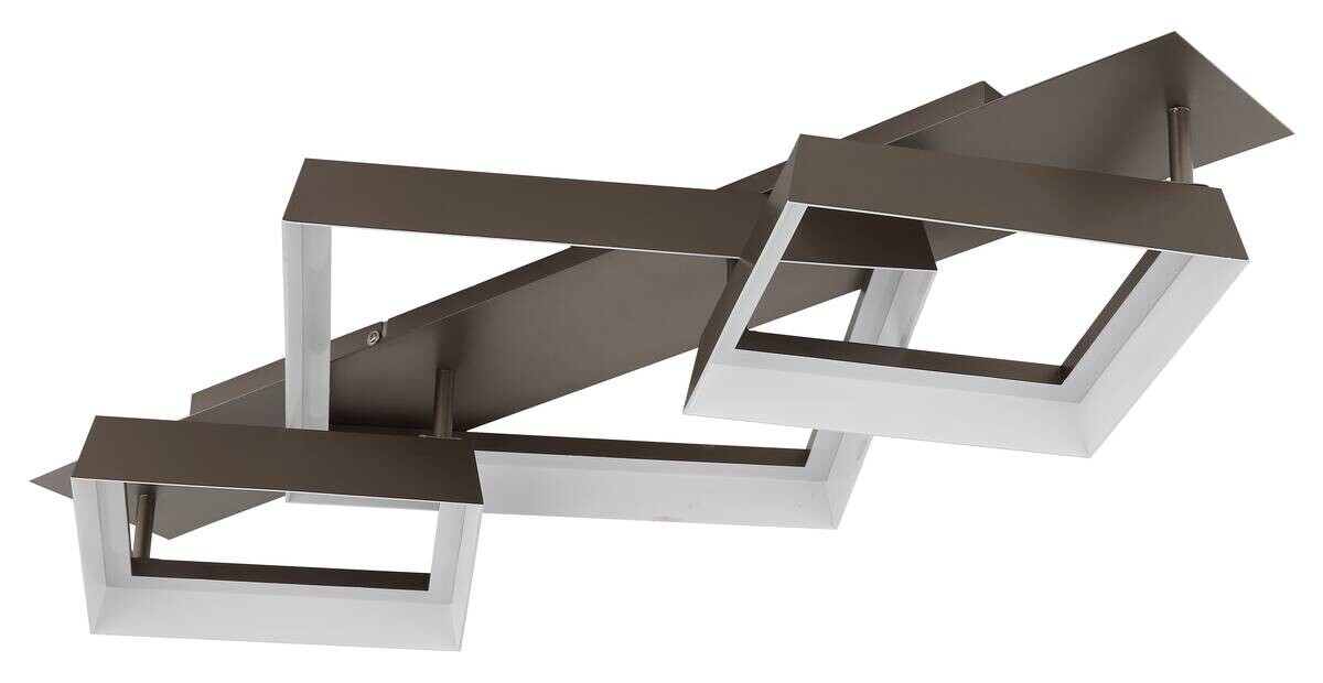 GLOBO Deckenleuchte kaffee Kunststoff Metall B/H/L: ca. 49,5x12x85 cm 1 Brennstellen