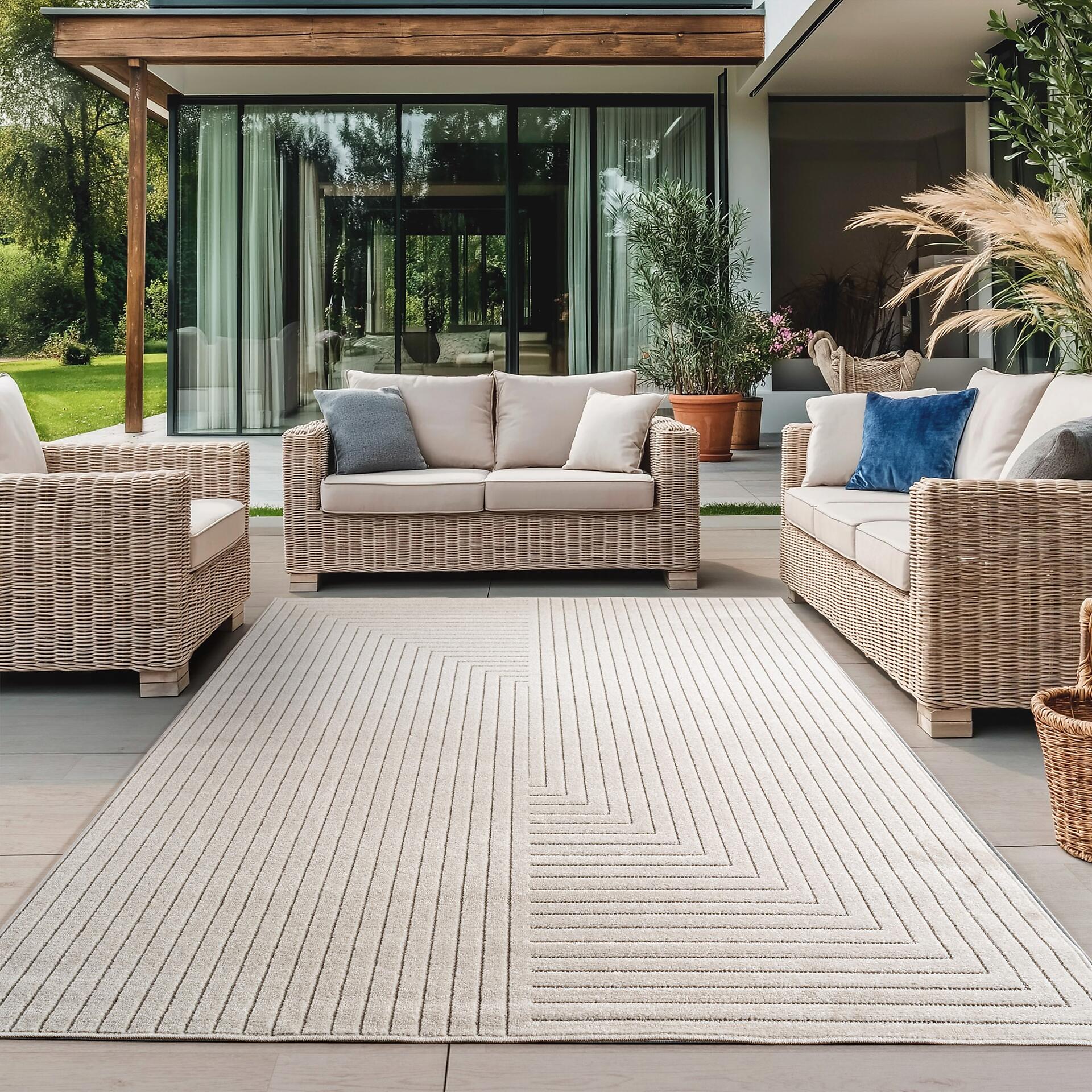Ayyildiz In-/Outdoor-Teppich NOVA creme B/L: ca. 160x230 cm
