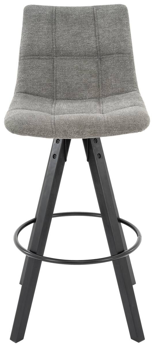 Barhocker FM grau schwarz Microfaser Holz B/H/T: ca. 45x104x54 cm