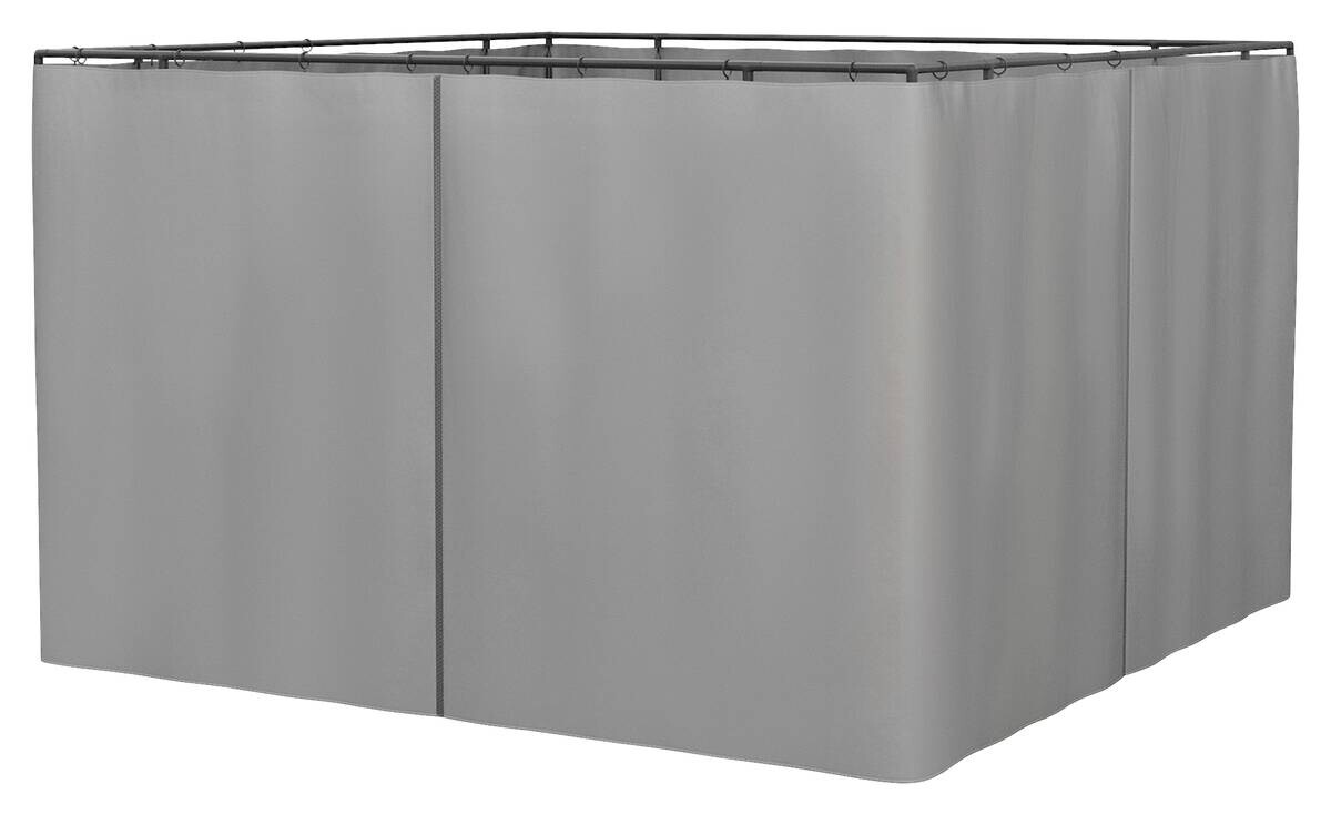 Outsunny Pavillon-Zubehör hellgrau Edelstahl H/L: ca. 302x205 cm