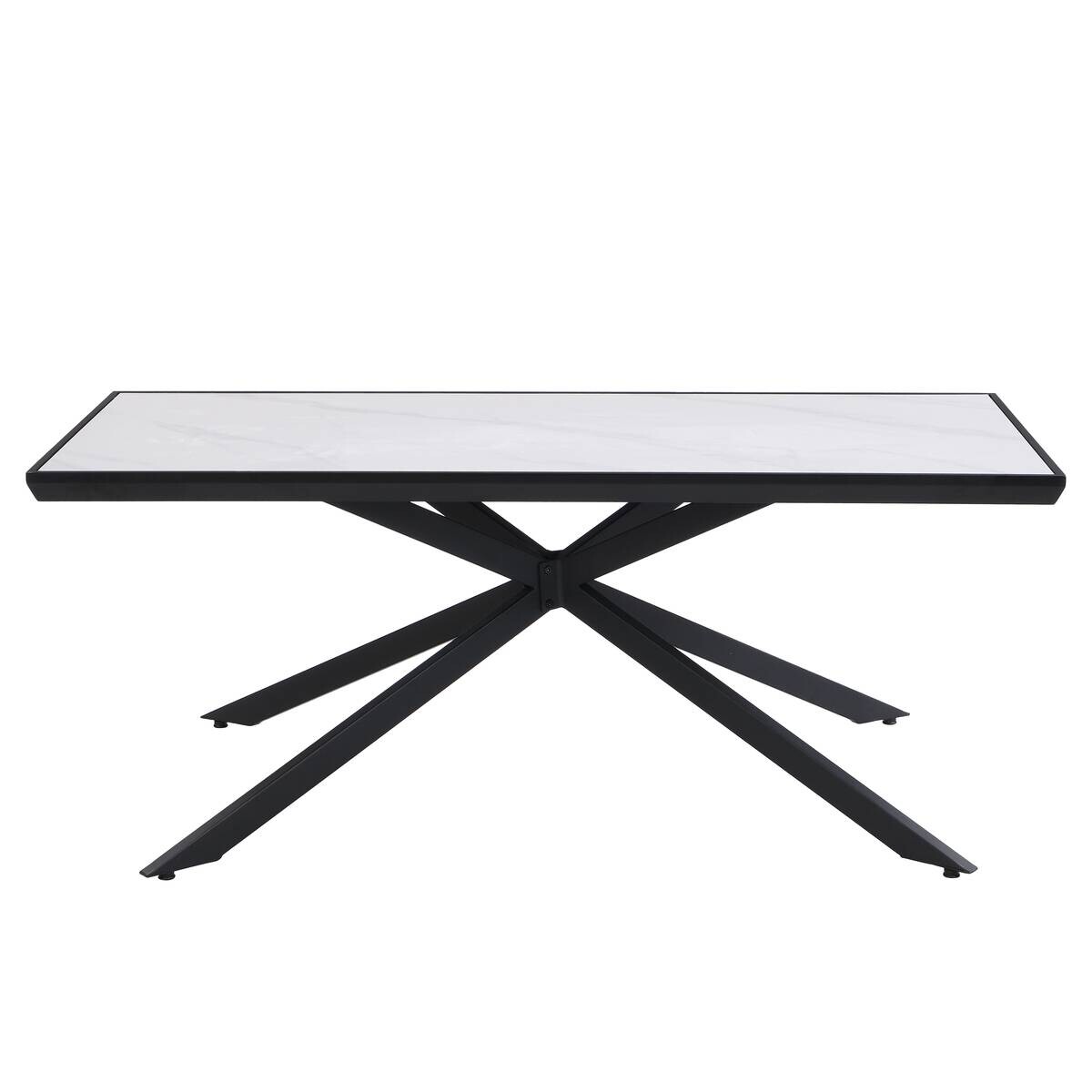 Couchtisch Jana weiß Marmor Optik B/H/T: ca. 120x48x60 cm