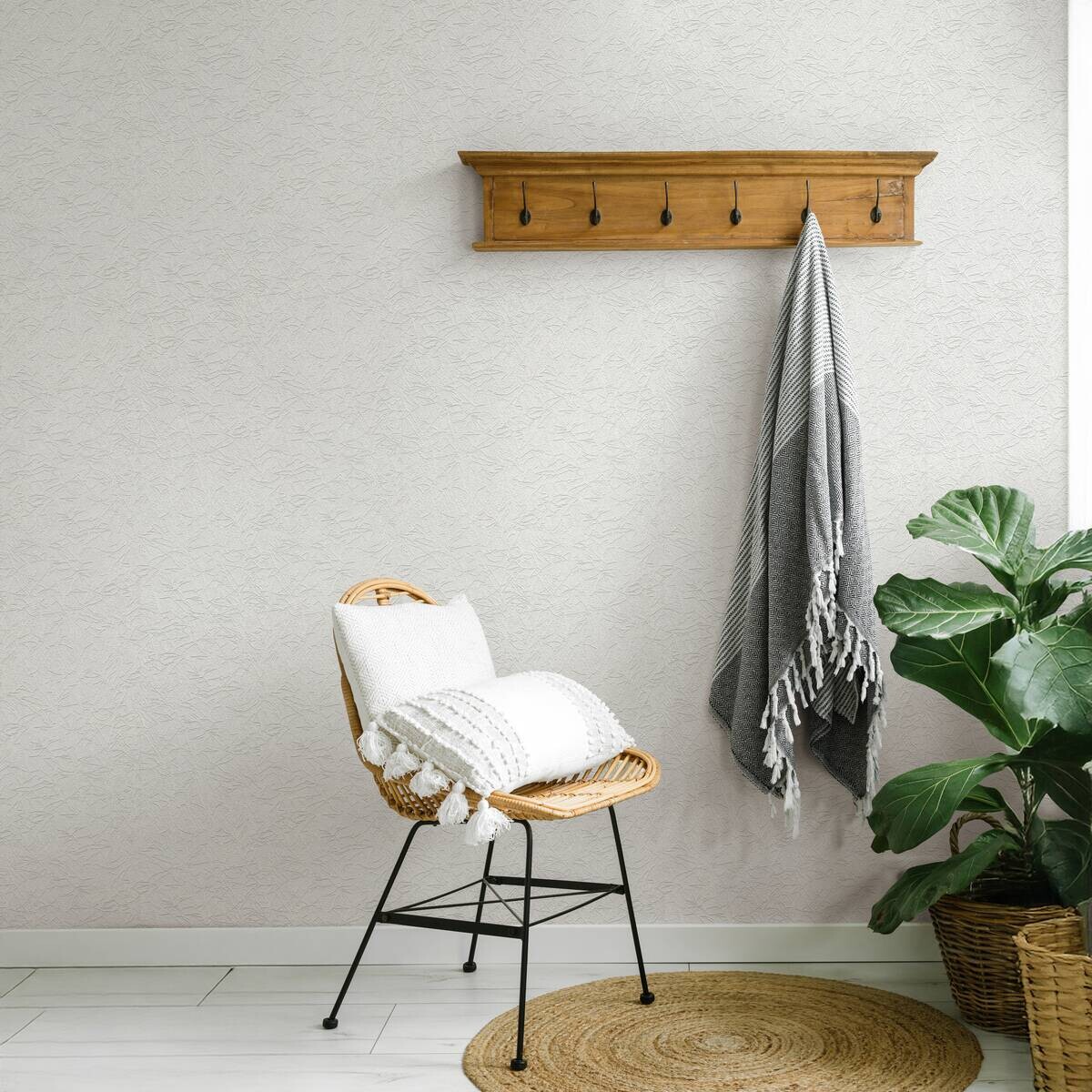 Vliestapete Struktur weiß B/L: ca. 53x2000 cm