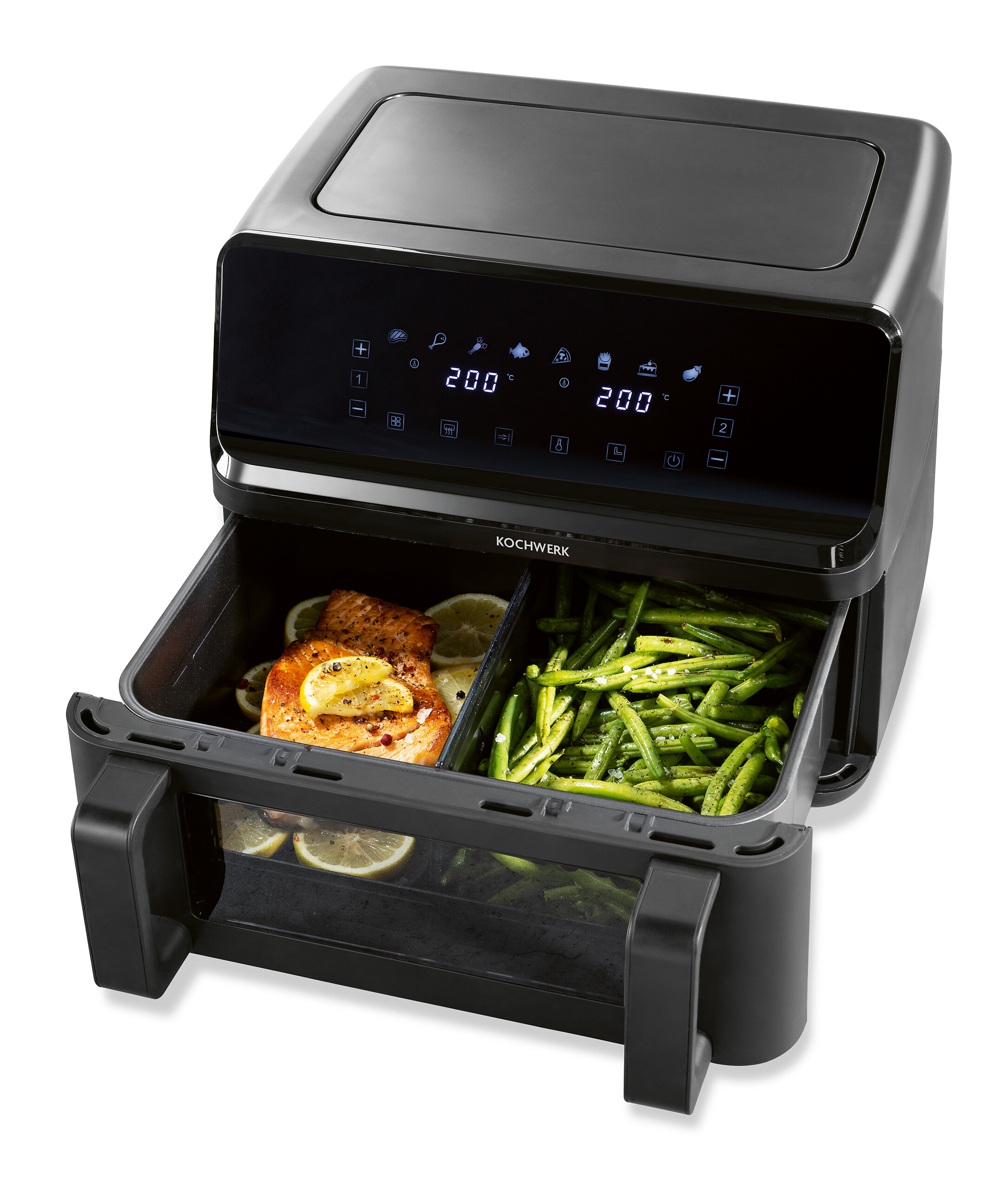 Rachs KOCHWERK Heißluftfritteuse 14349 schwarz Kunststoff B/H/L: ca. 37,5x38x30 cm ca. 9 l