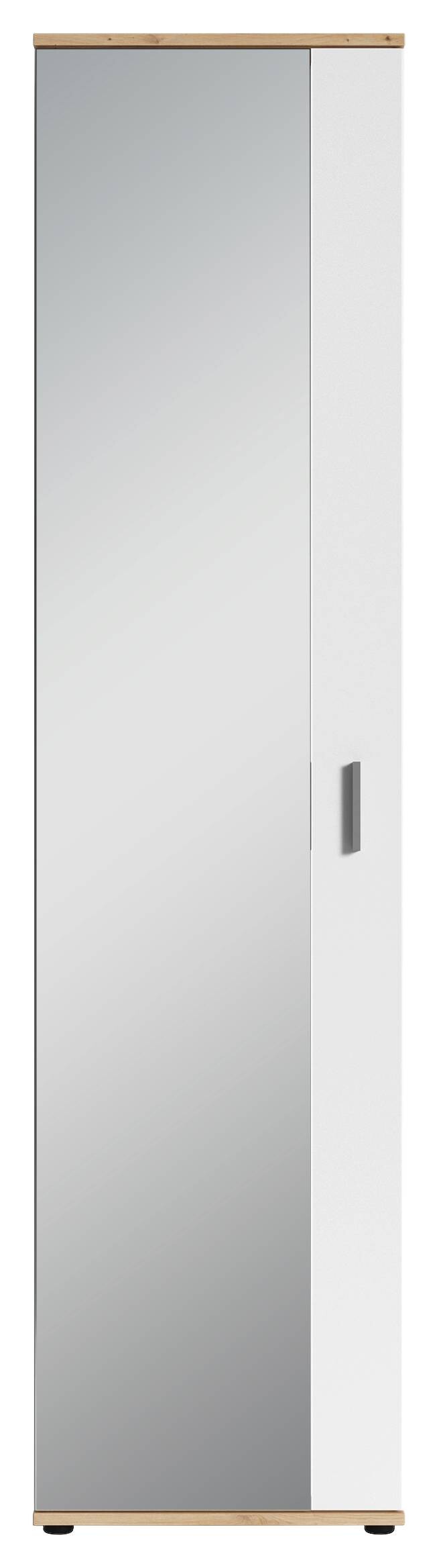 Hochschrank JAKOB weiß Eiche Nachbildung B/H/T: ca. 49x196x30 cm