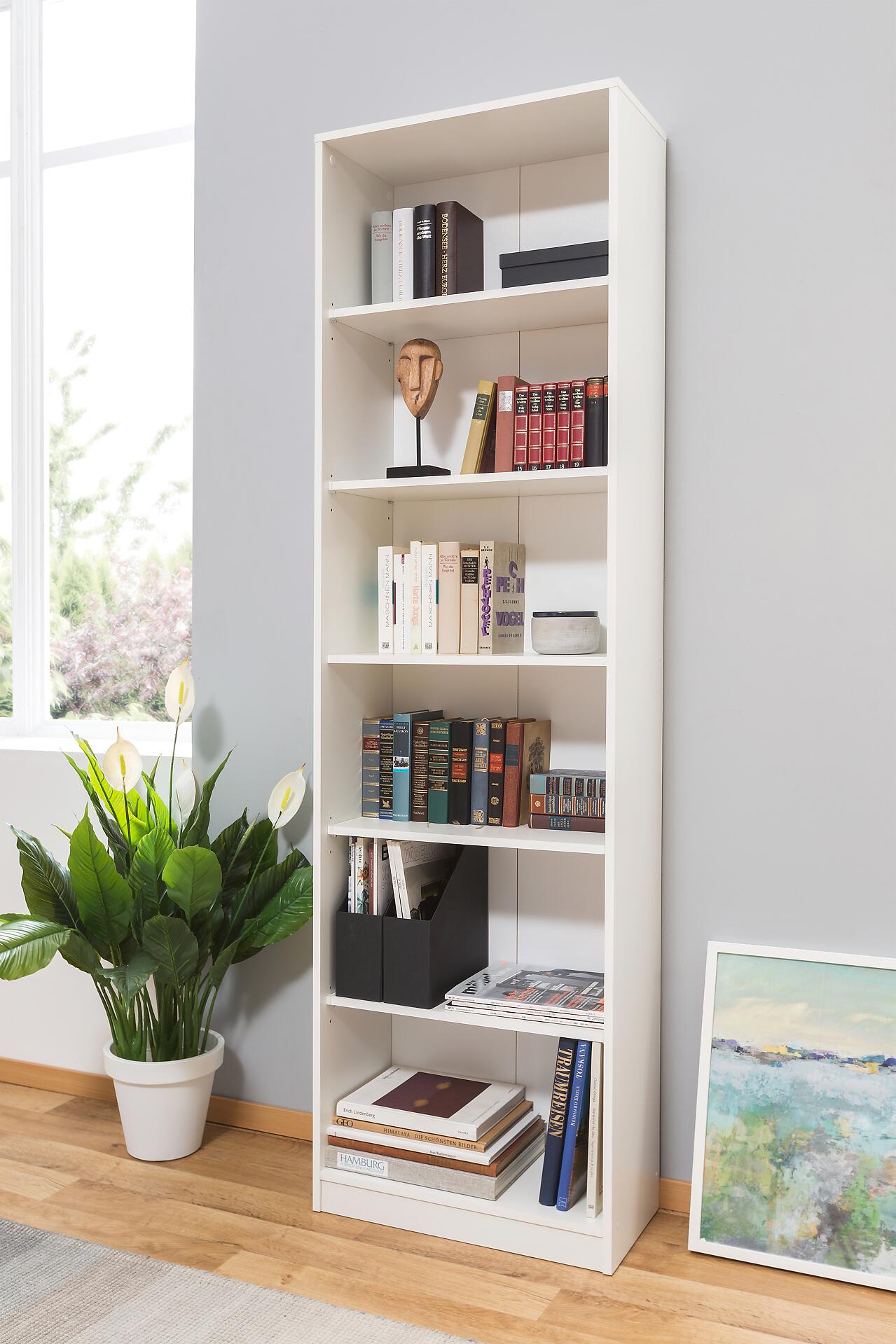 Regal Peggy 7 weiß B/H/T: ca. 58x200x28 cm