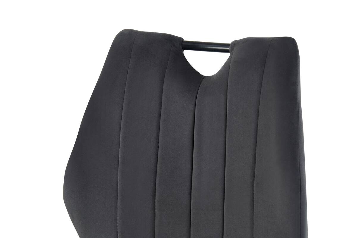 Stuhl CHRISTIN, 2er Set anthrazit Samt B/H/T: ca. 52x75x58 cm