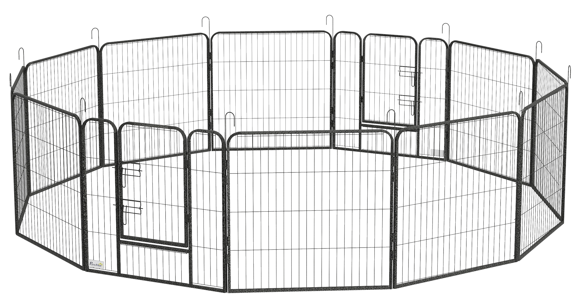 PawHut Welpenauslauf grau Stahl B/H/L: ca. 1,5x80x80 cm