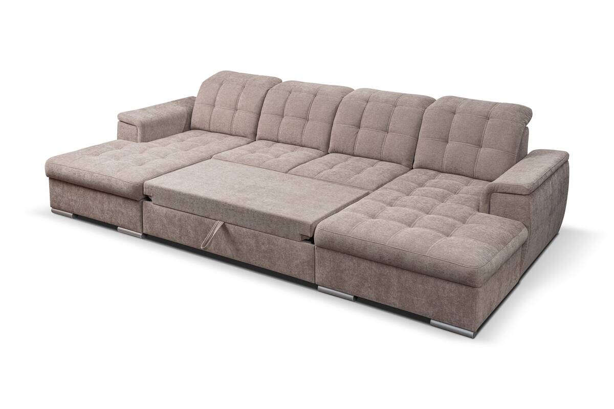 Wohnlandschaft Nadja stone Microfaser B/H/T: ca. 330x105x174 cm