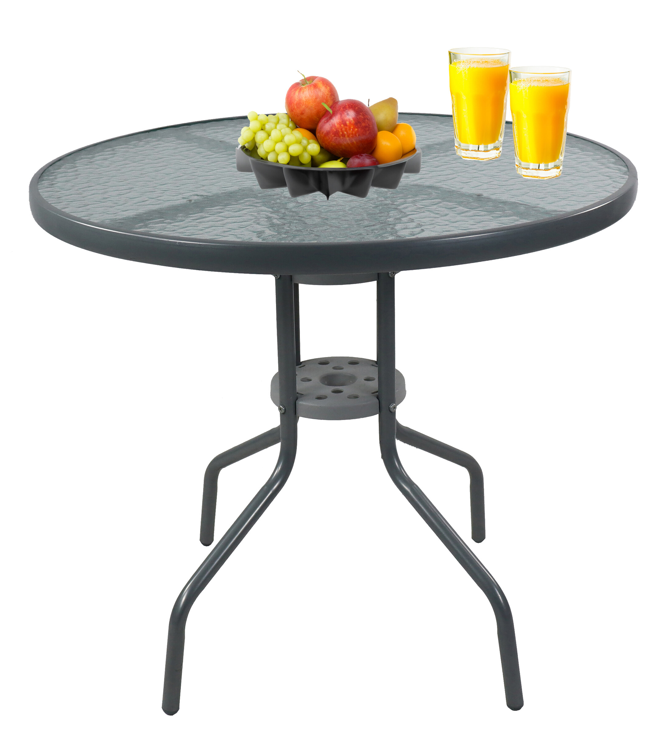 VCM Gartensitzgruppe Maxola schwarz Textilene B/H/L: ca. 75x74x75 cm