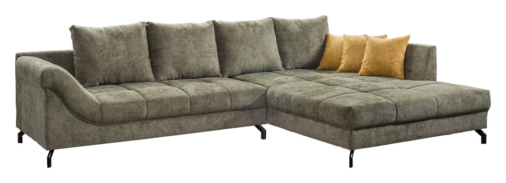 Ecksofa olive Microfaser B/H/T: ca. 306x92x203 cm