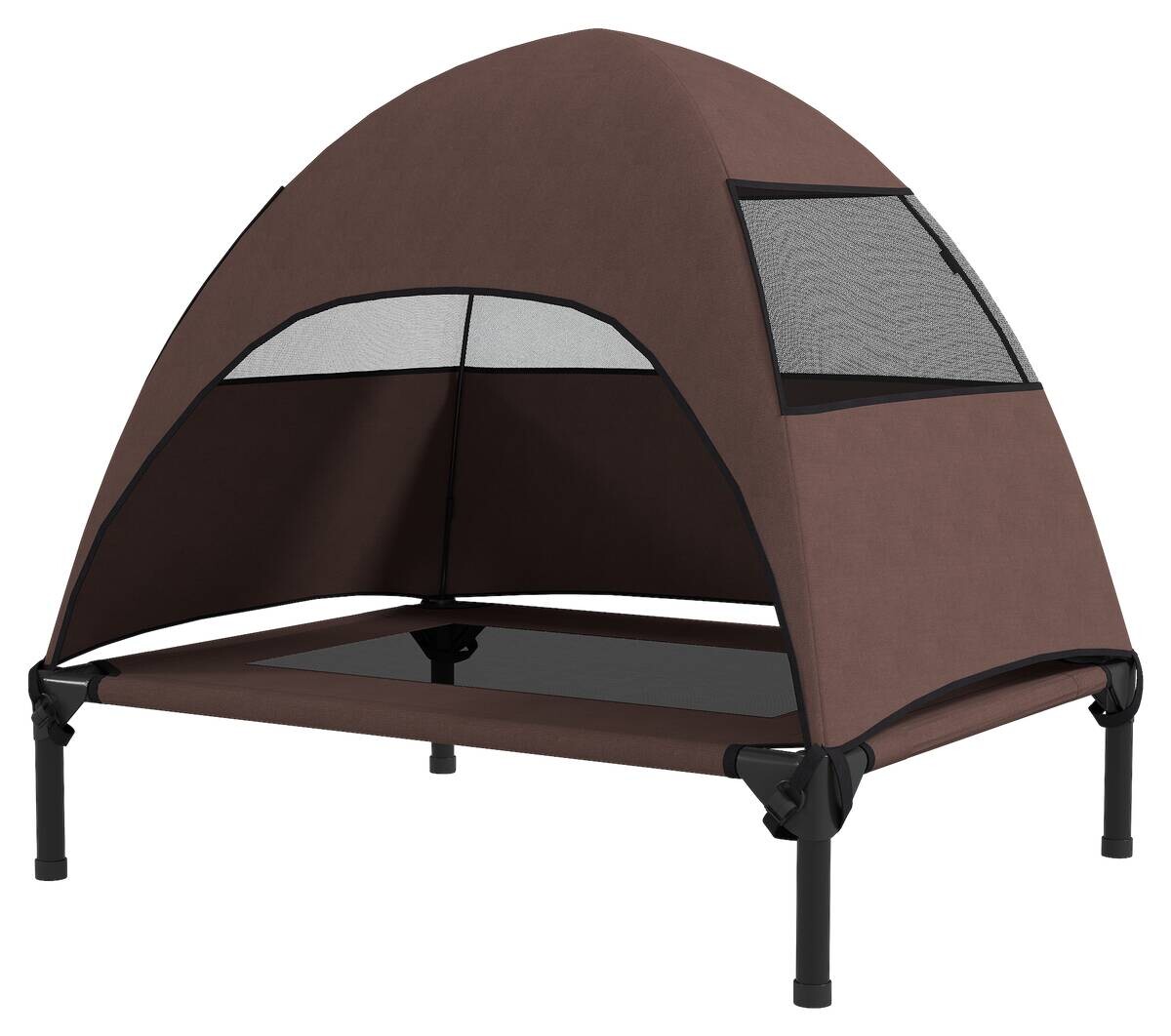 PawHut Hundeliege kaffee Stahl B/H/L: ca. 61x71x76 cm