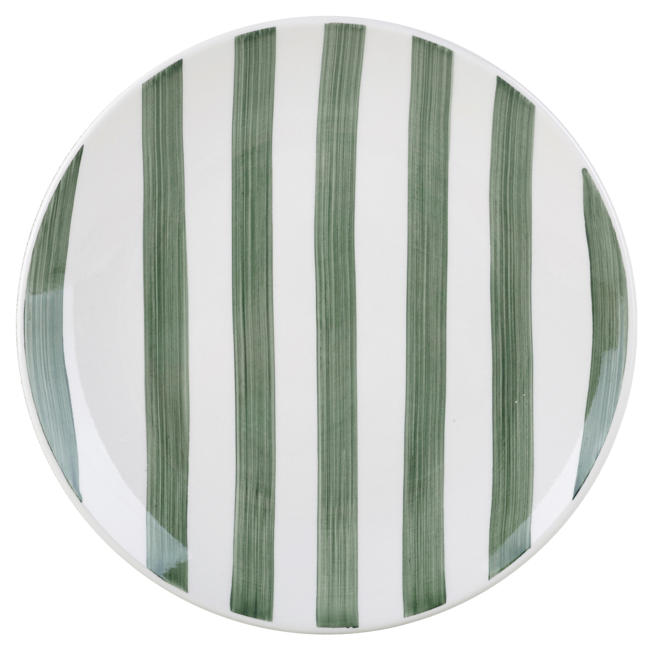 Teller grün Keramik H/D: ca. 2,8x27 cm