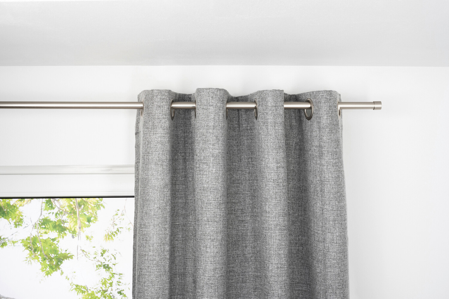 Ösenvorhang 2er Pack Chalet grau B/L: ca. 135x245 cm