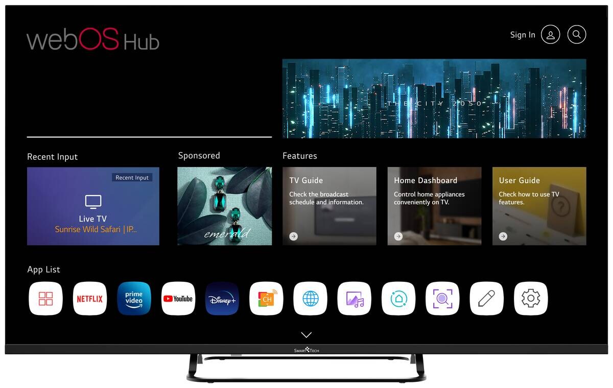 Smart-Tech LED-Fernseher 43UW02V