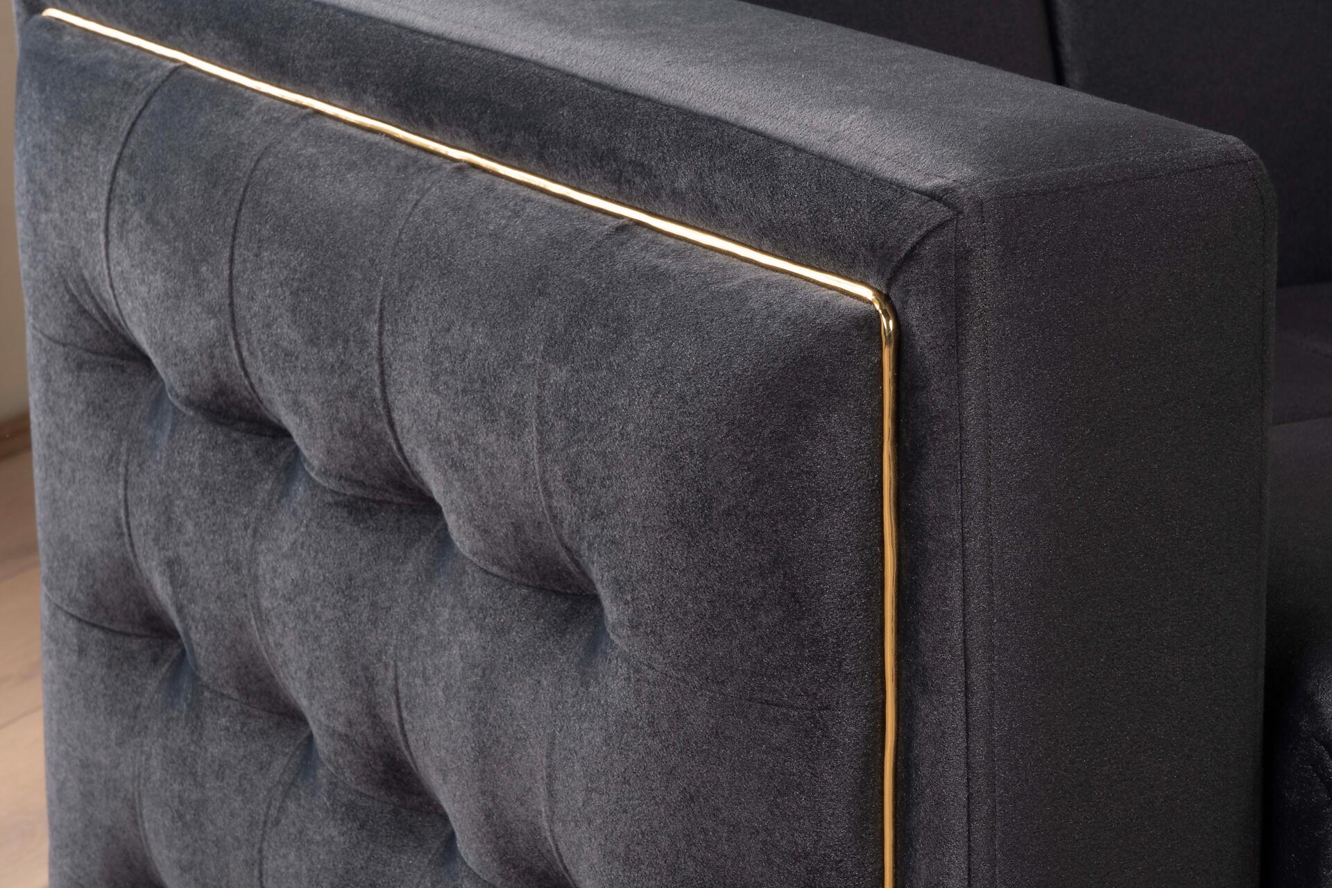 Sofa 3-2-1 Cavana anthrazit Microfaser