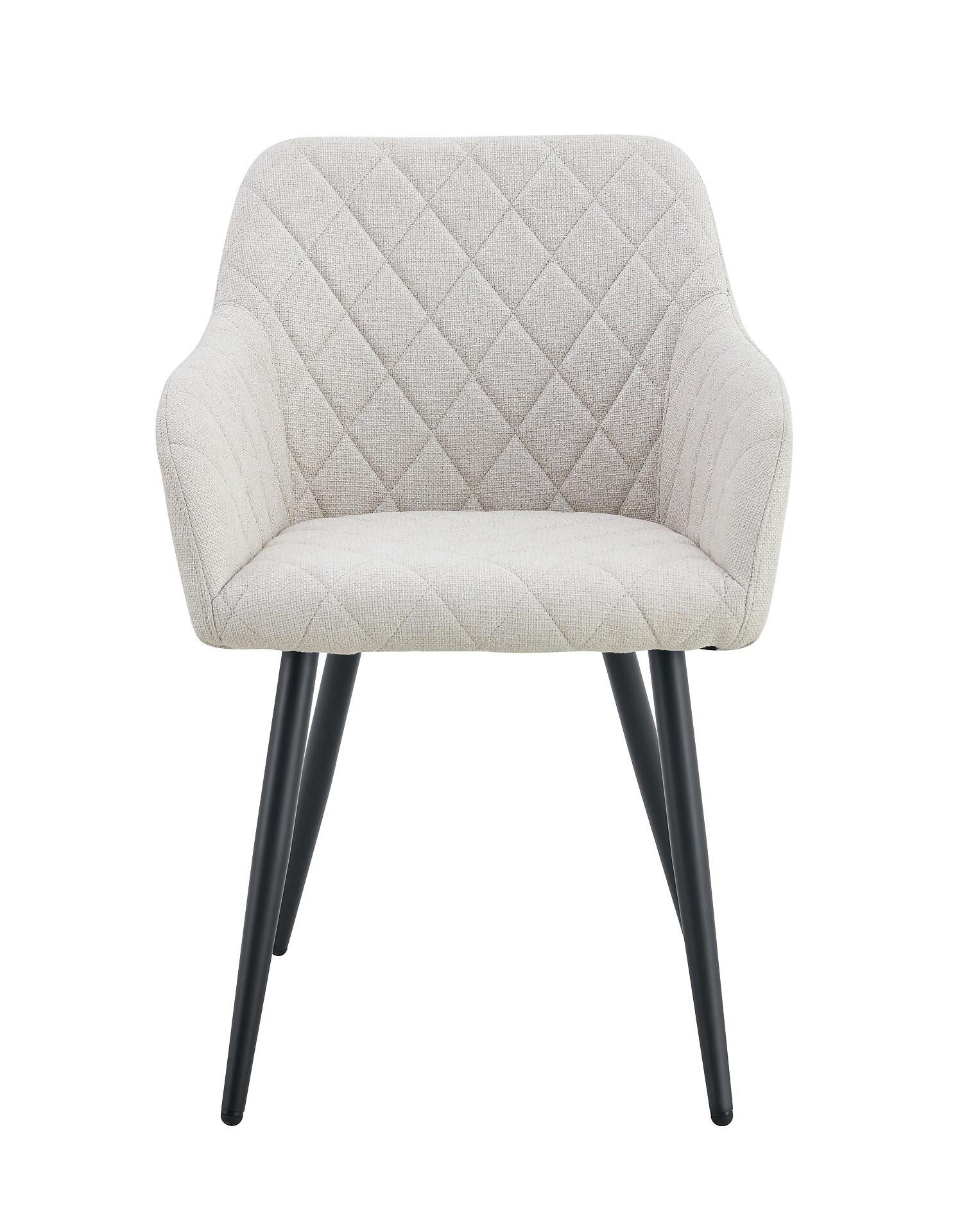 Stuhl LEA, 2er Set creme Webstoff B/H/T: ca. 56x83x60 cm