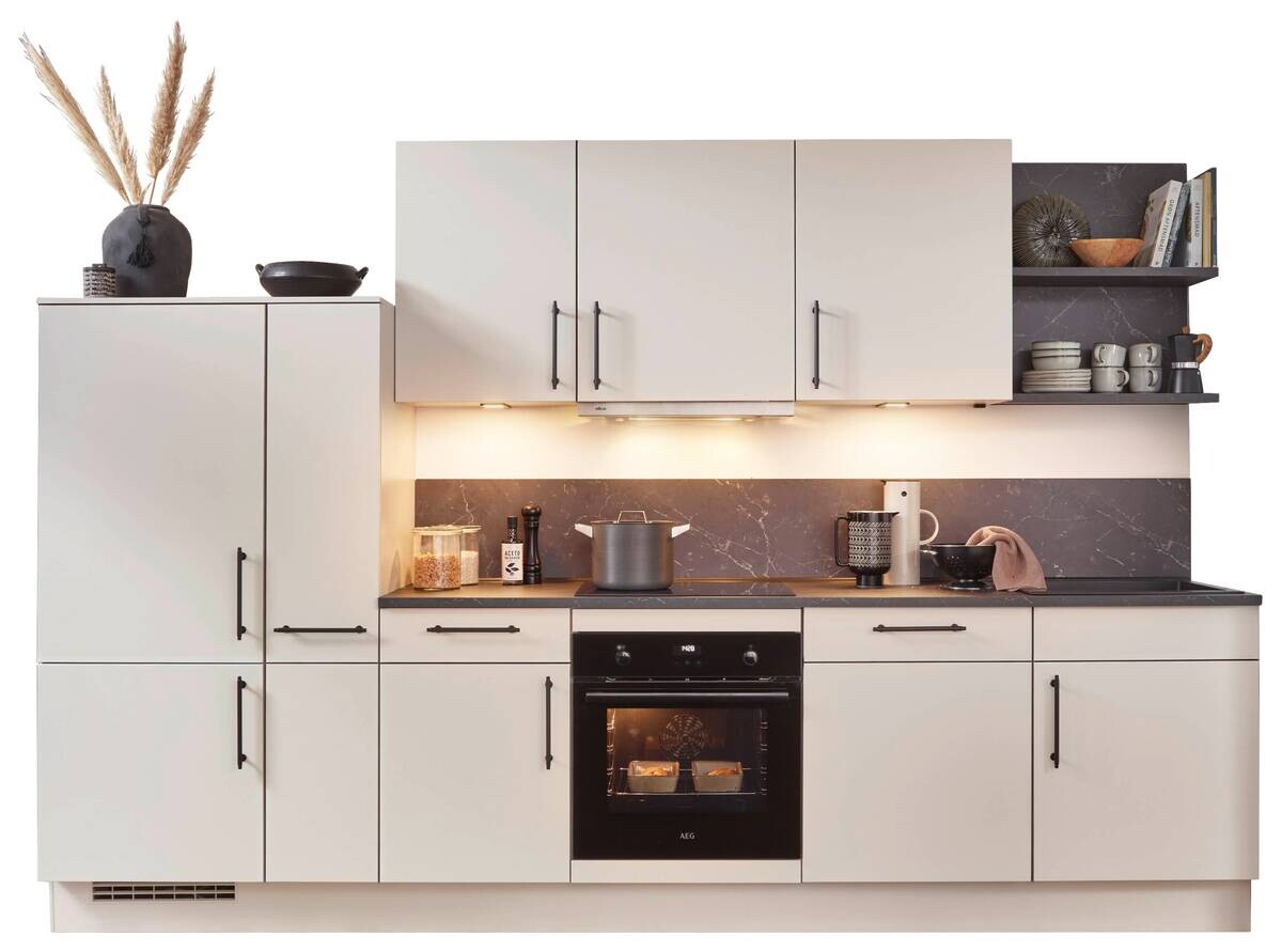 nobilia Küchenblock sand strukturiert B/T: ca. 320x60 cm