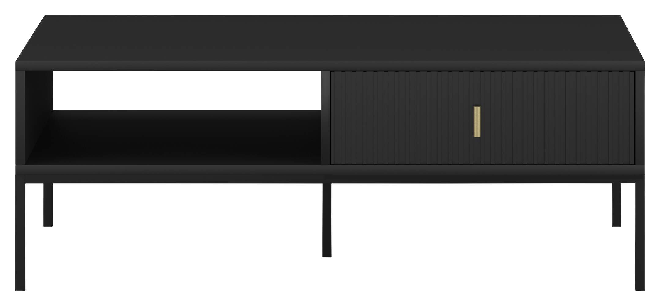 WIPMEB Couchtisch MAGGIORE schwarz B/H/T: ca. 104,2x39,9x68 cm