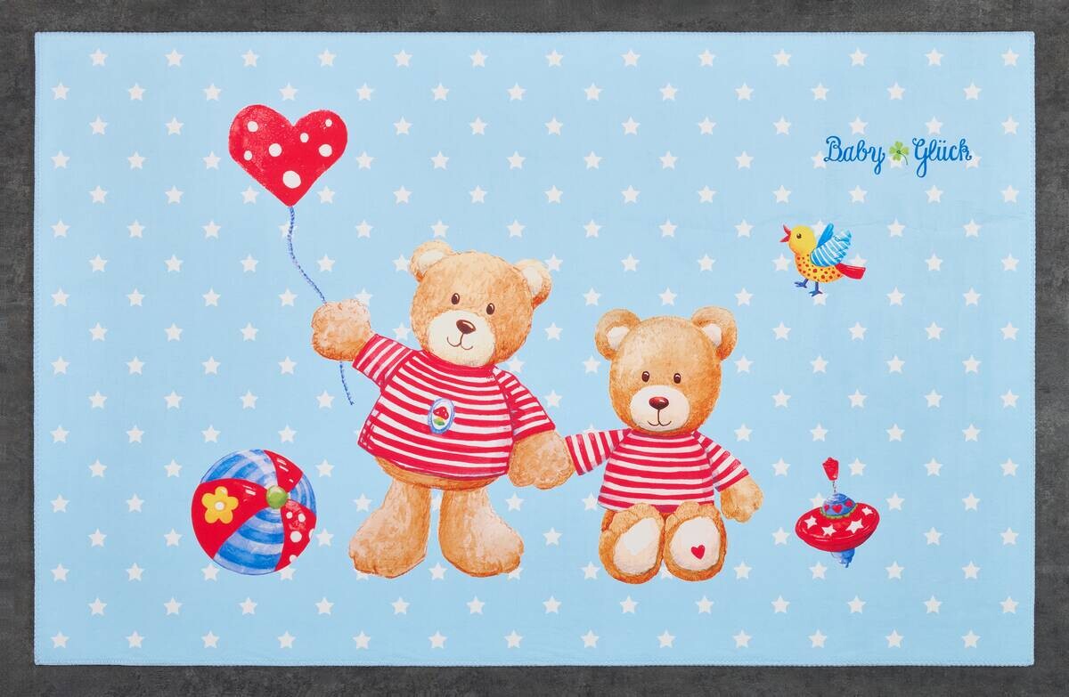 Baby Glück Kinderteppich blau B/L: ca. 100x160 cm Baby Glück Kinderteppich blau B/L: ca. 100x160 cm