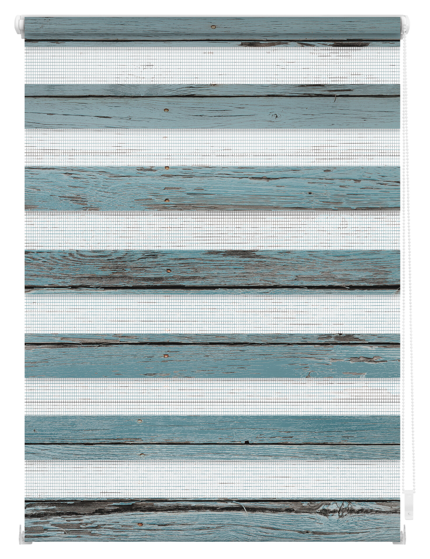 LICHTBLICK Doppelrollo Duo Bretter petrol B/T: ca. 100x150 cm