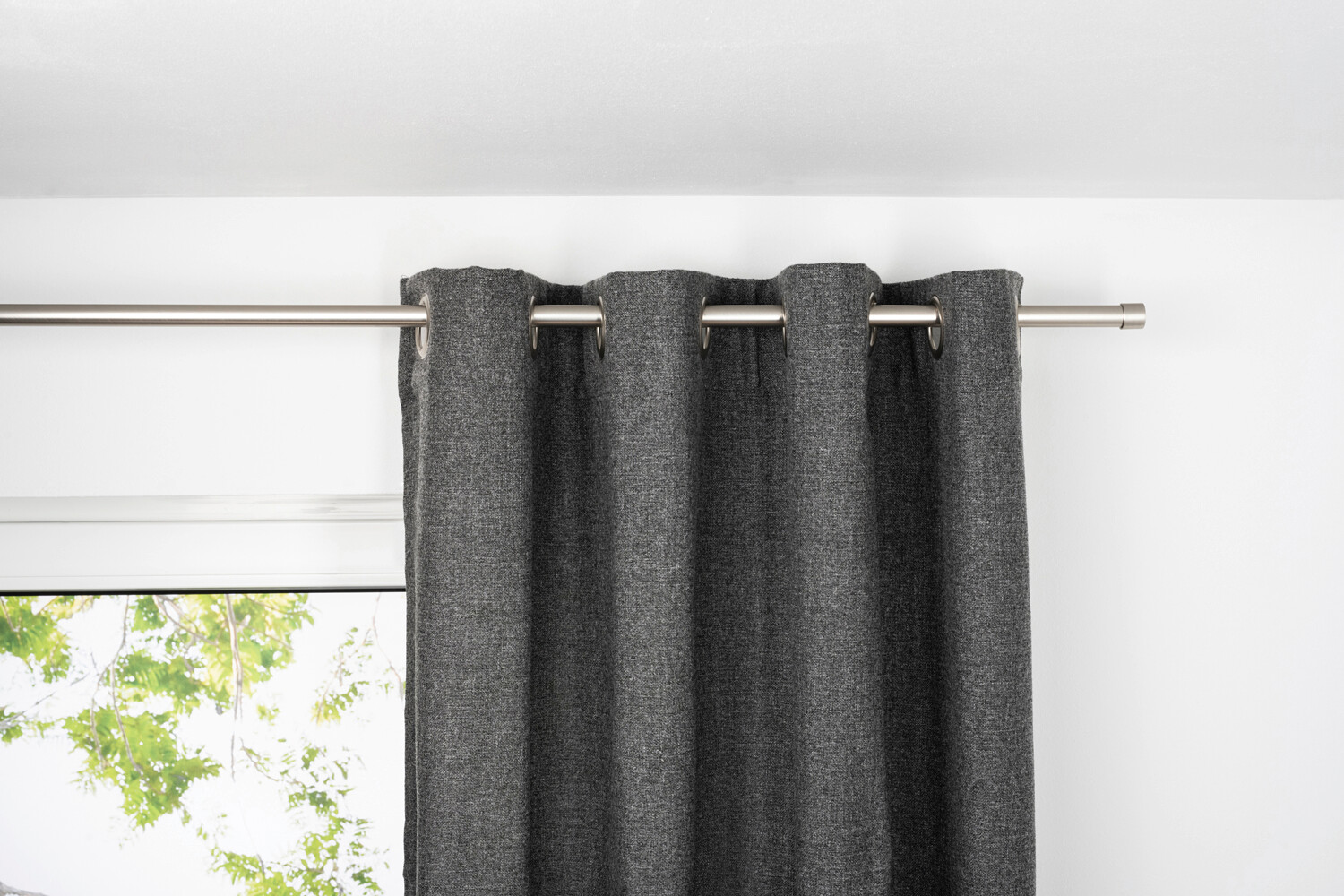 Ösenvorhang CHALET anthrazit B/L: ca. 135x300 cm