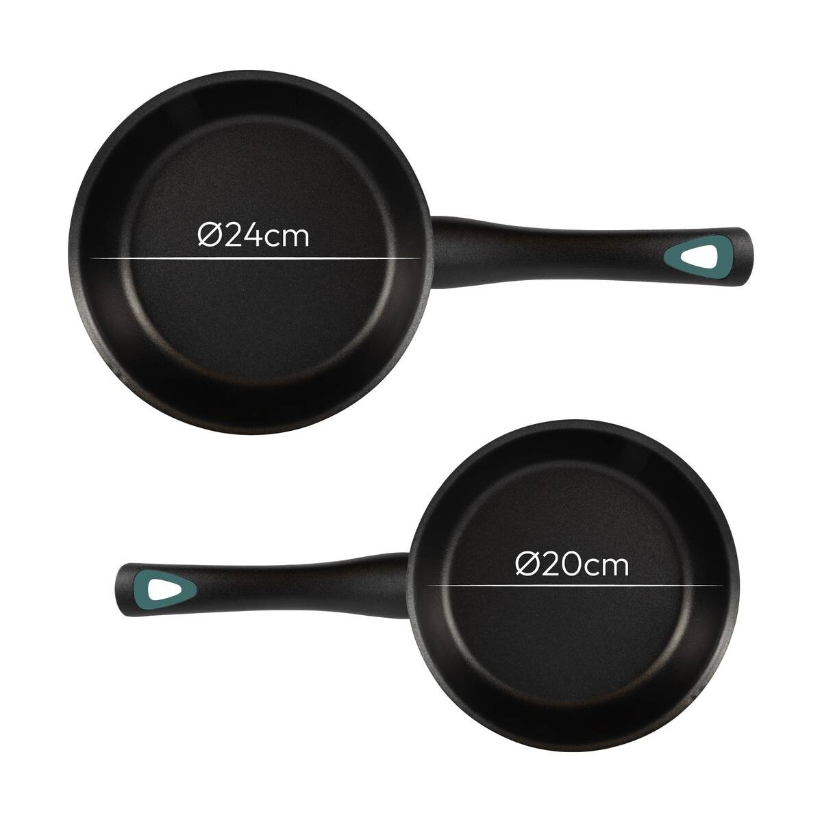 BERGNER Pfannenset Classique grün Aluminium 2 tlg.