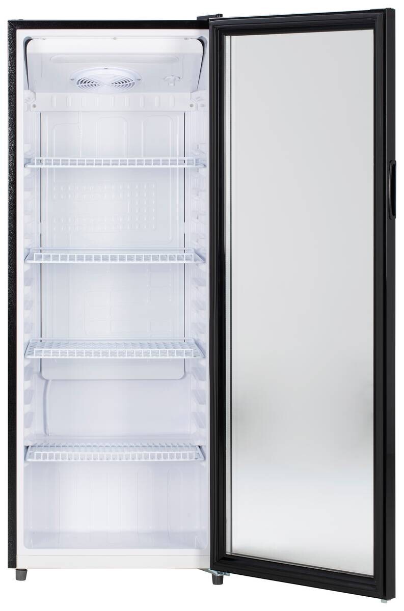 POCOline Glastürkühlschrank GTK144-235 DB schwarz B/H/T: ca. 54x144x55 cm