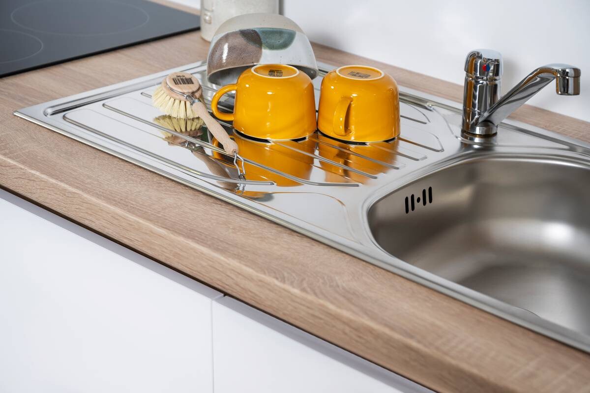 Respekta Küchenblock Premium grau hochglänzend B/H/T: ca. 345x220,5x60 cm