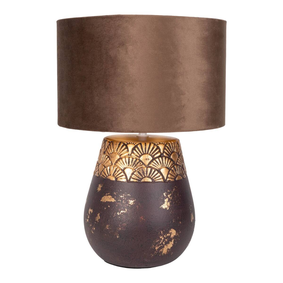 Näve Leuchten Tischleuchte tabak Keramik B/H/T/D: ca. 26x39x26x26 cm E27 1 Brennstellen