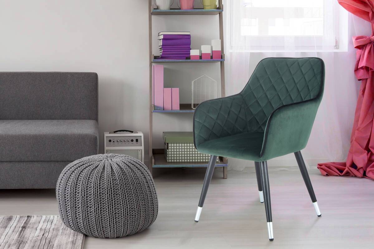 Stuhl Amino 600 dunkelgrün Microfaser B/H/T: ca. 58,5x86x61 cm