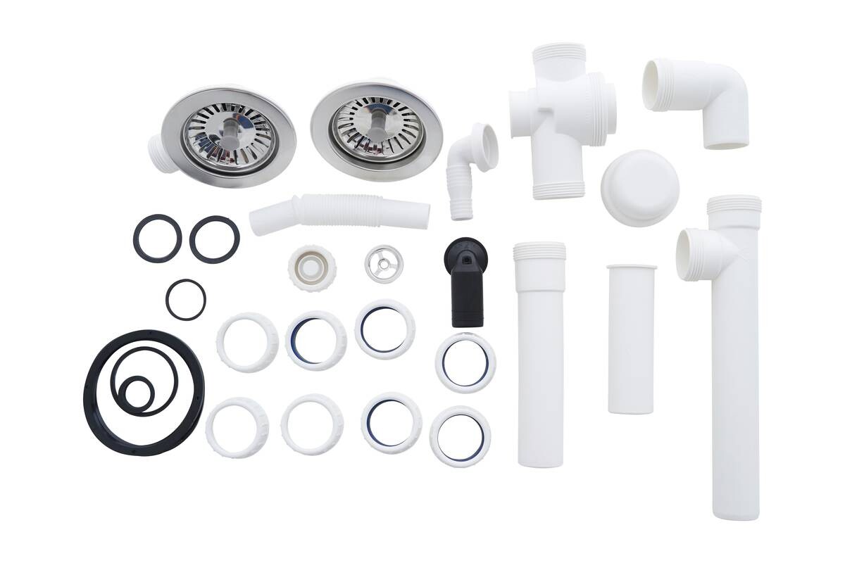 Respekta Einbauspüle Denver 1,5 100 x 50 G Beton grau Mineralite B/H/T: ca. 100x20x50 cm