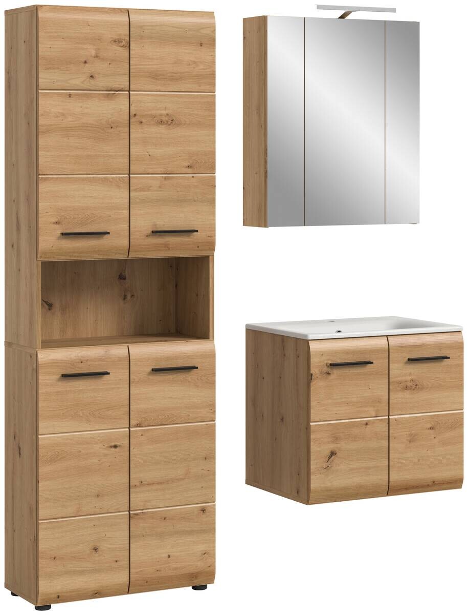 Badezimmer-Set Ice Artisan Oak Nachbildung B/H/T: ca. 135x185x46 cm