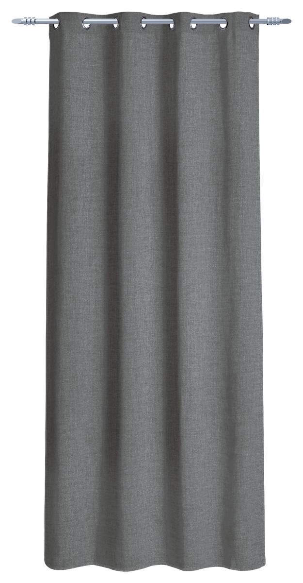 POCOline Ösenvorhang Cleo anthrazit B/L: ca. 140x240 cm