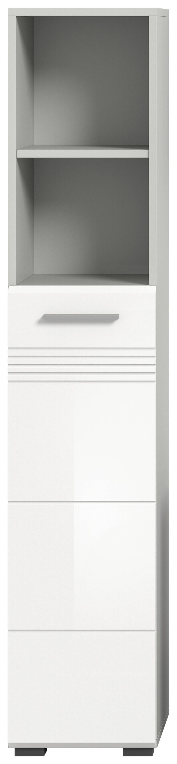 Hochschrank Copa hellgrau weiß Hochglanz B/H/T: ca. 30x150x30 cm
