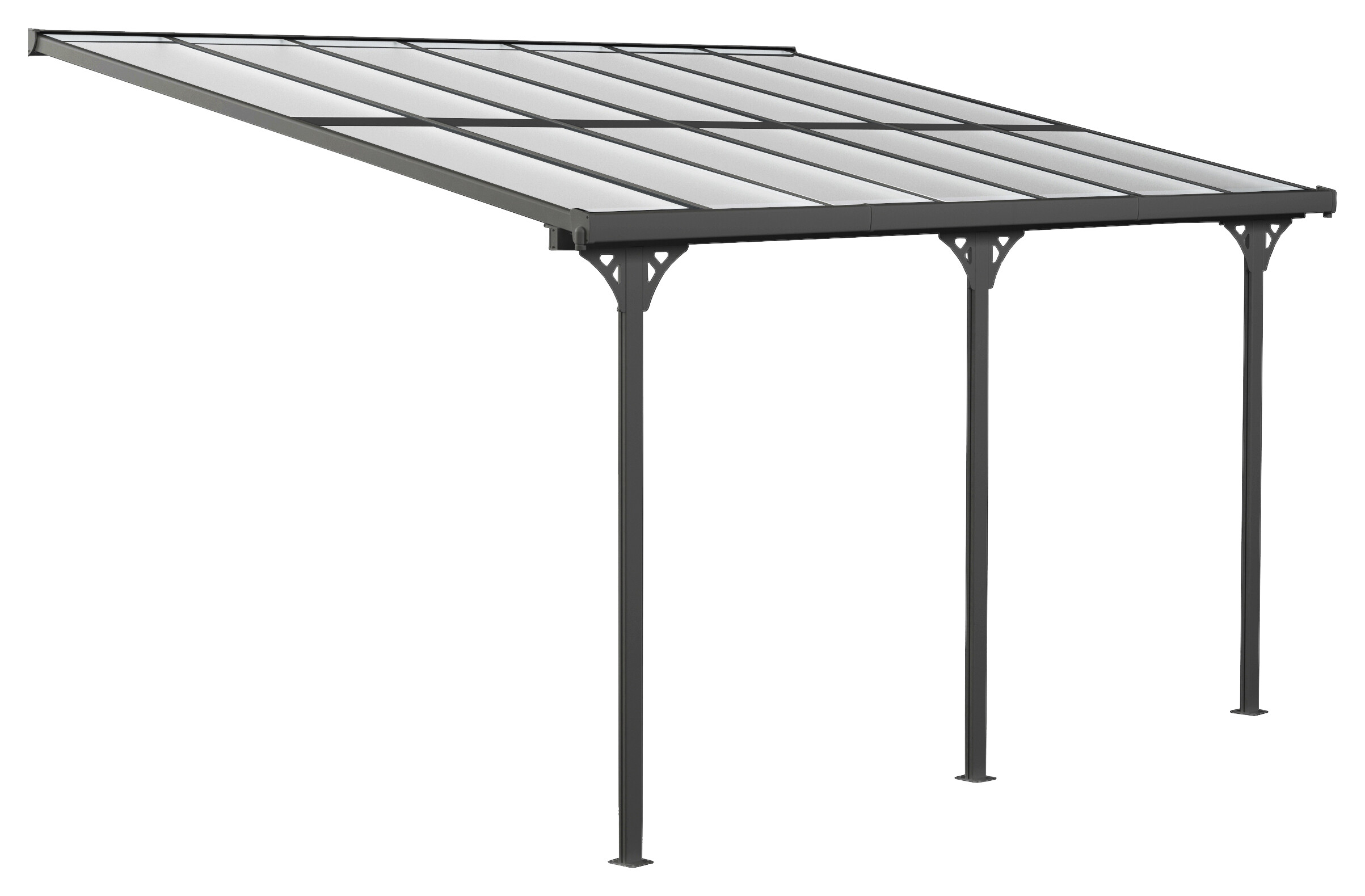 Westmann Terrassenüberdachung Bruce grau Aluminium B/H/T: ca. 434x269x300 cm