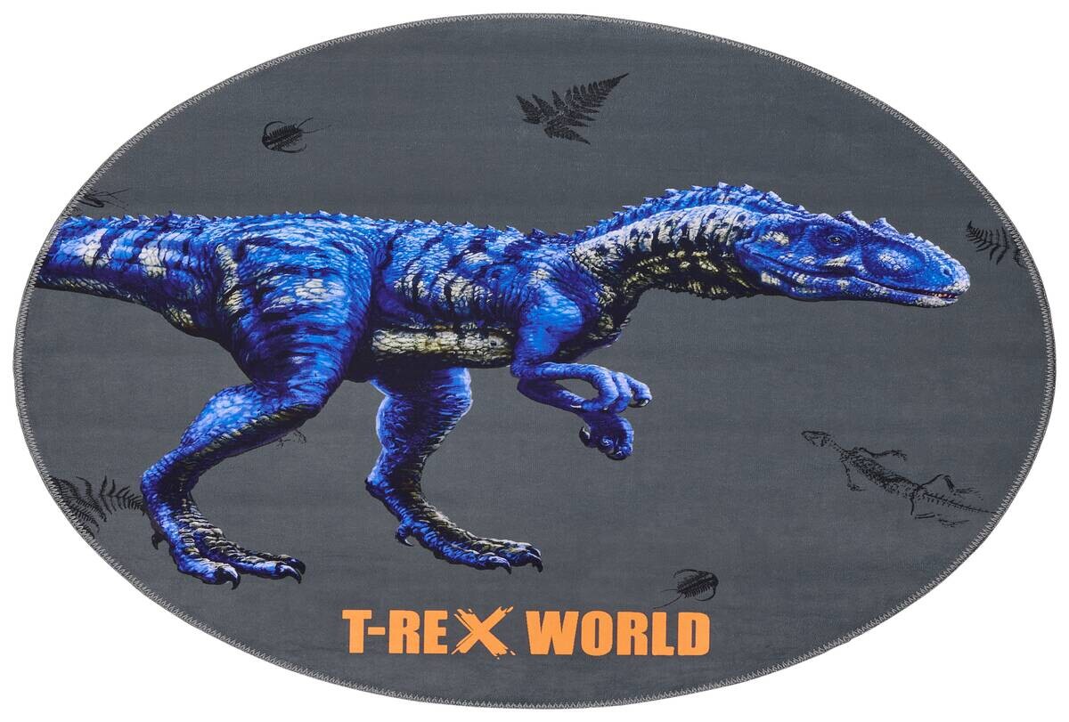 T-Rex World Kinderteppich blau D: ca. 100 cm