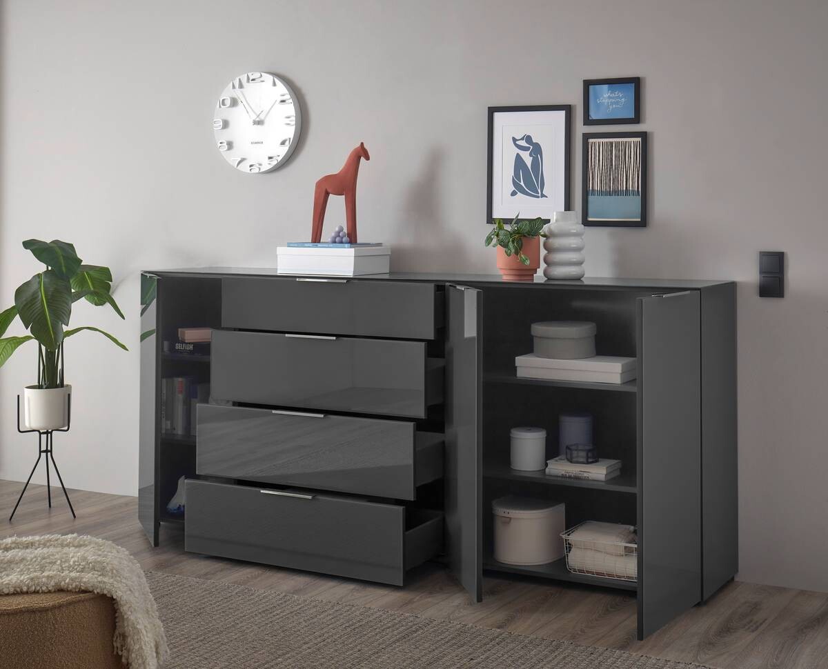 Kommode Santorin anthrazit B/H/T: ca. 226x99x40 cm