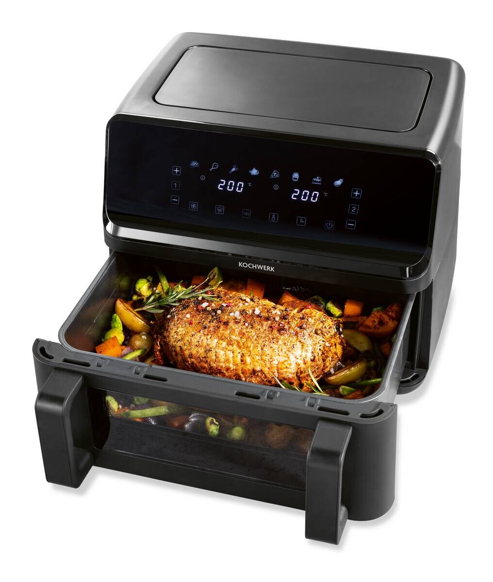 Rachs KOCHWERK Heißluftfritteuse 14349 schwarz Kunststoff B/H/L: ca. 37,5x38x30 cm ca. 9 l
