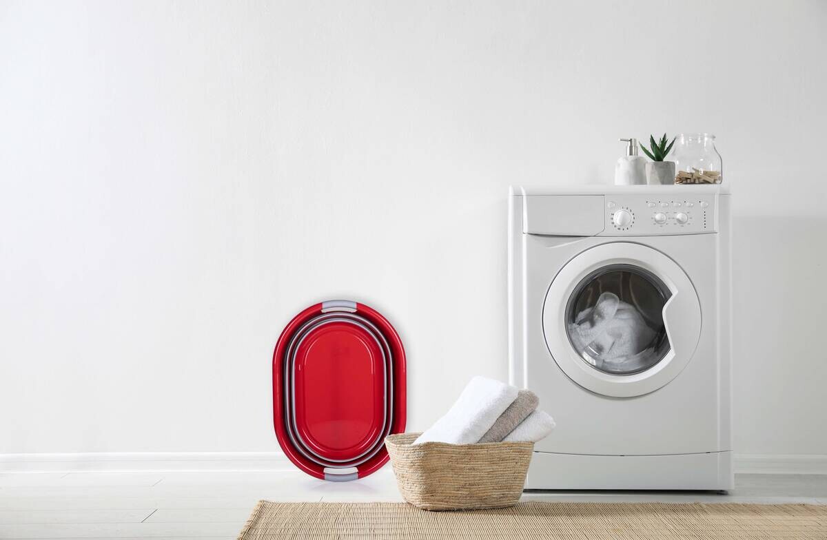 Dirt Devil Wäschekorb grau B/H/L: ca. 60x30x45 cm