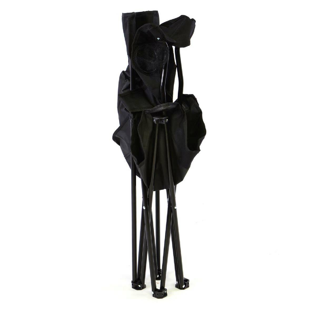 VCM Campingstuhl Set schwarz Polyester-Mischgewebe B/H/T: ca. 85x85x50 cm