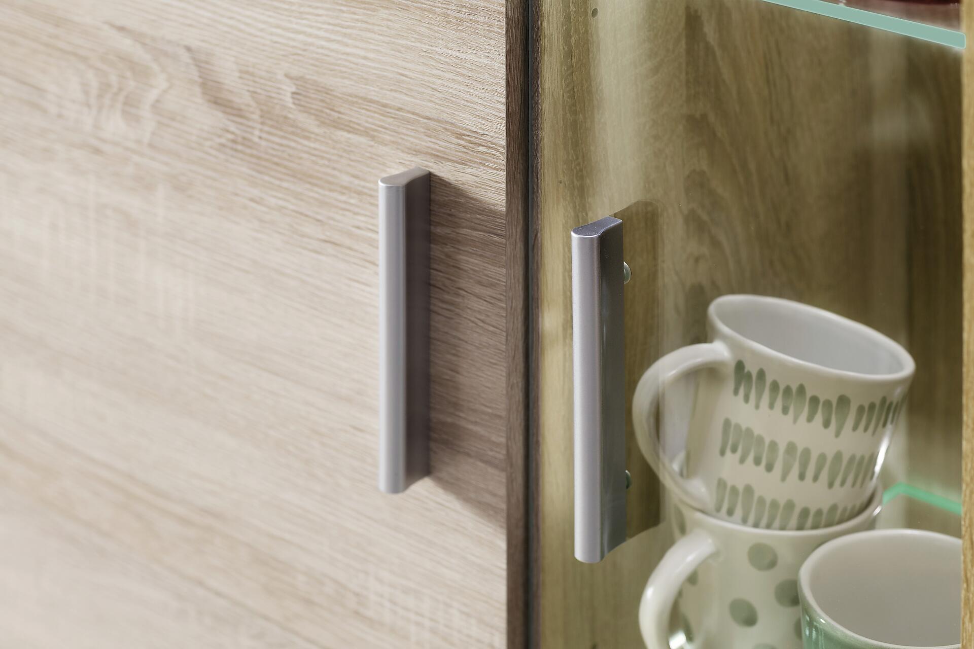 Wohnwand Mondeo Eiche Sägerau hell Nachbildung B/H/T: ca. 291x197x41 cm