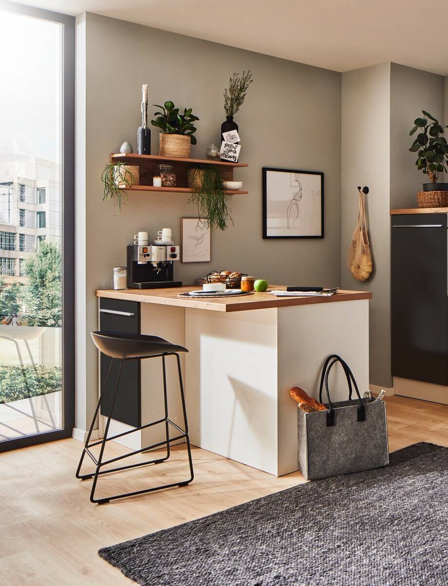 Respekta Inselküche Gabriel grau Hochglanz B/H/T: ca. 320x200x60 cm