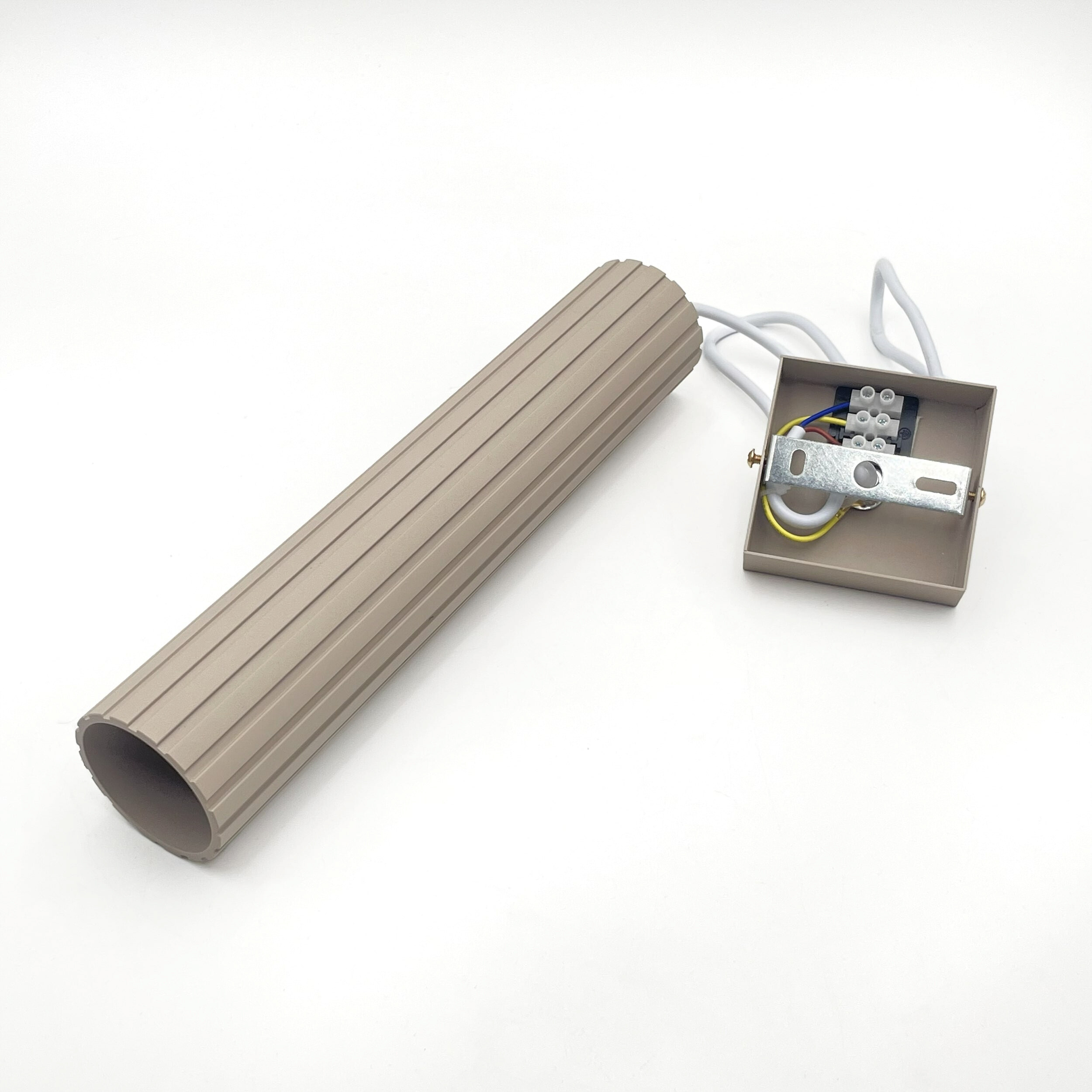 Lamkur Strahler Prisma beige Stahl B/H/L: ca. 6,5x118x6,5 cm 1 Brennstellen