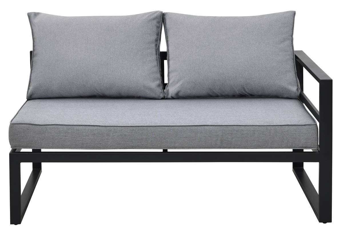 Loungeset Bilbao schwarz Stahl